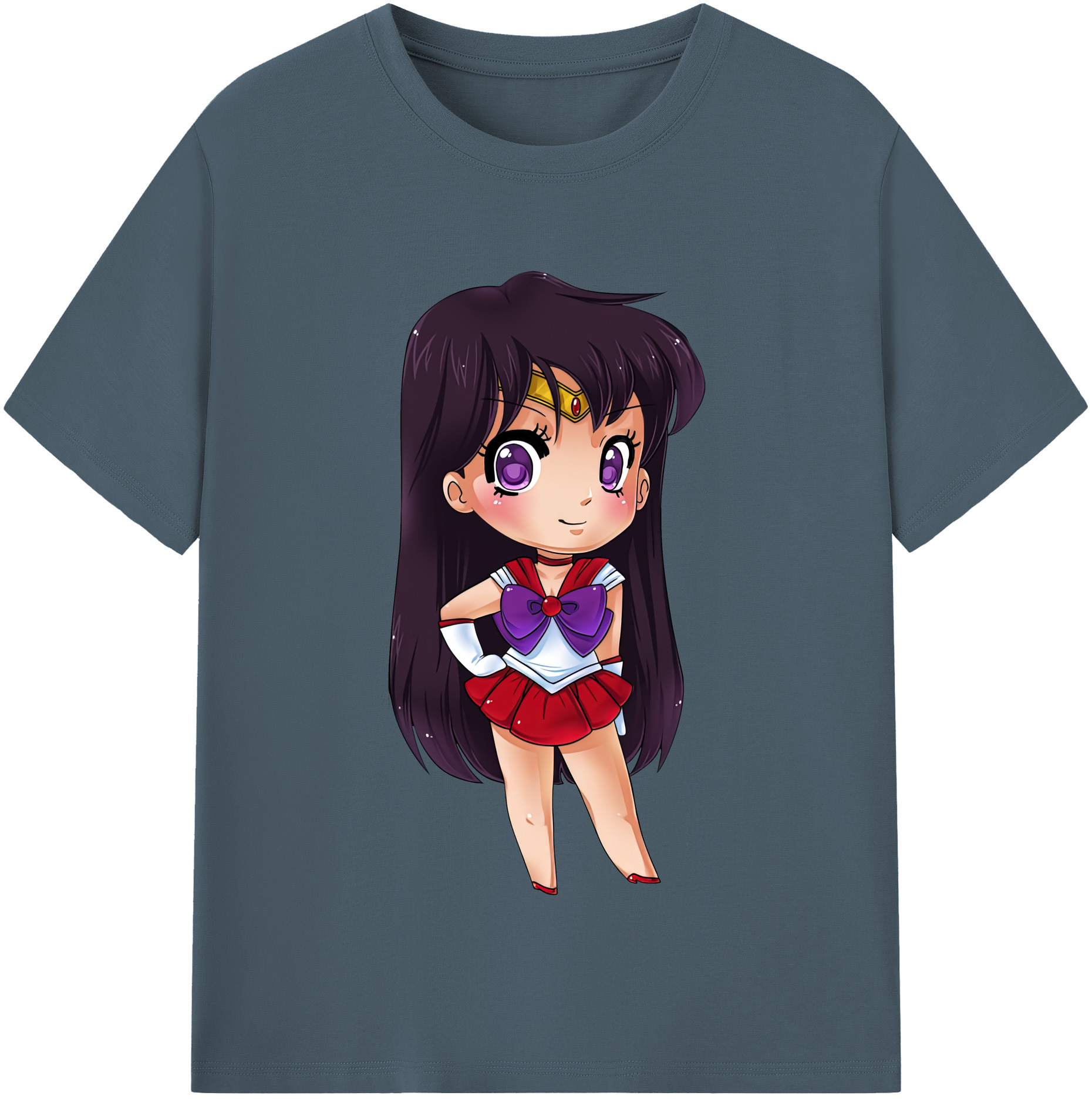 （画像用） 美少女戦士セーラームーン 火野レイ ひの レイ Sailor Moon Hino Rei （セーラーマーズ,Sailor Mars） 綿100％半袖Tシャツ（フロントプリント）